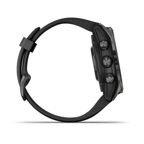 Смарт-часы Garmin fenix 7S Pro Sapphire Solar Edition карбоново-серые титановые DLC с черным ремешком