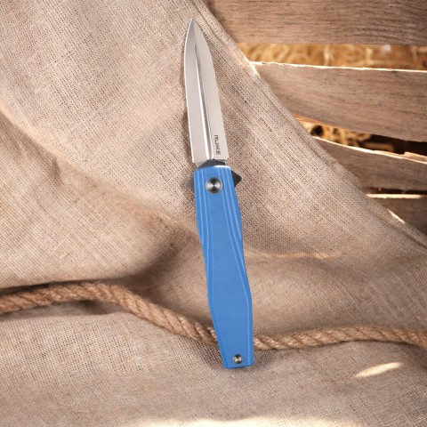 Ніж складаний туристичний Ruike P188-E, (9.1 см) D2 / G10 синій