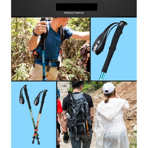 Трекінгова палиця 3-сек. Naturehike Women 6061 AL NH17D001-Z, 57-120 см, алюміній,  золотиста