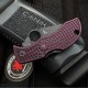 Ніж Spyderco Manbug Black Blade, Micro-Melt PD#1, FRN burgundy