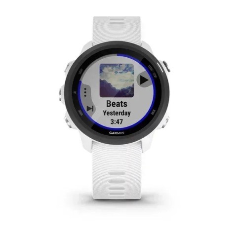 Смарт-годинник Garmin Forerunner 245 Music з білим ремінцем