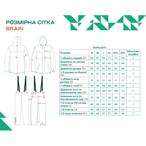 Костюм Brain Rain Suit L Gray