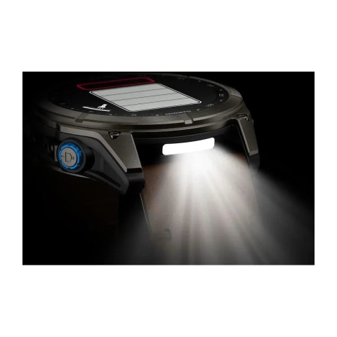 Смарт-годинник Garmin D2 Mach 2 Pro карбоново-сірий DLC титановий з каштановим шкіряним ремінцем