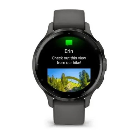 Смарт-часы Garmin Venu 3s серые со сланцевым стальным безелем и силиконовым ремешком