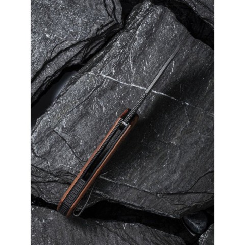 Ніж складаний кишеньковий Civivi Odium, (6.7 см) Damascus / Guibourtia Wood
