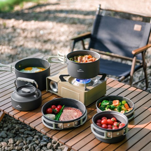 Сковорідка зі складаною ручкою Naturehike CNK2450CF010, 17,5 см, алюміній