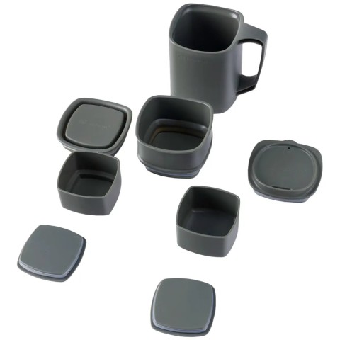 Термокружка RidgeMonkey ThermoMug DLX Brew Set Grey с набором емкостей