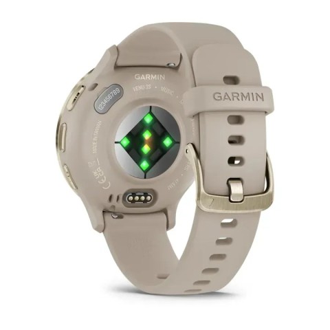 Смарт-часы Garmin Venu 3s французский серый с золотистым стальным безелем и силиконовым ремешком