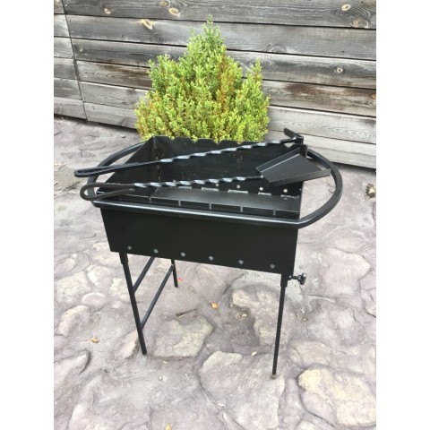 Мангал 6 шампурів 2 мм на ніжках (M6-2N)