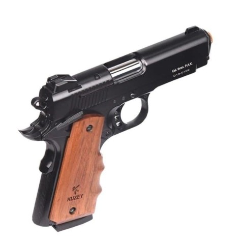 Стартовий пістолет Kuzey 911-SX#4 Black/Brown Wooden Grips