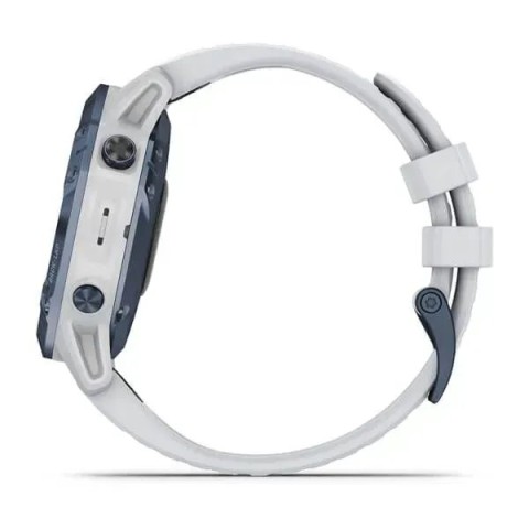 Смарт-годинник Garmin fenix 6 Pro Solar Edition мінерально-синій з білим ремінцем