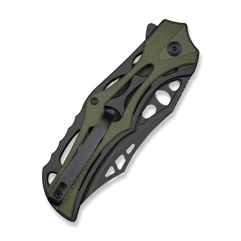 Ніж складаний туристичний Civivi Biophase, (8.9 см) Nitro-V / Aluminum & G10 чорно-зелений