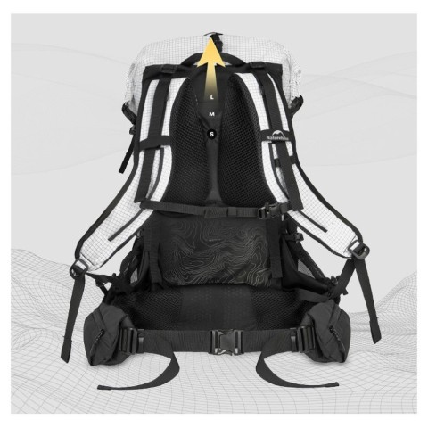 Рюкзак туристичний Naturehike Helium CNK2450XB016, 40 л, чорний, M