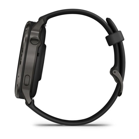 Спортивний годинник Garmin Venu 4 45 мм Black із чорним силіконовим ремінцем 010-03014-00