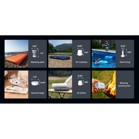 Насос-ліхтар кемпінговий Flextail Tiny Pump 2X, помаранчевий