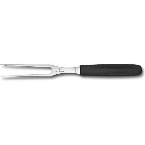Кухонна виделка Victorinox Carving Flat 15см з чорн. ручкою