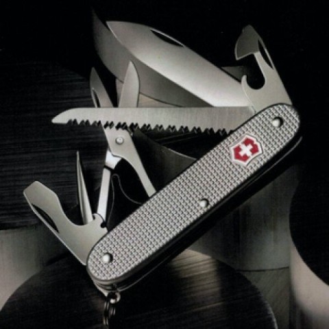 Ніж Victorinox Farmer X 93мм,10функ,ріфл.срібл