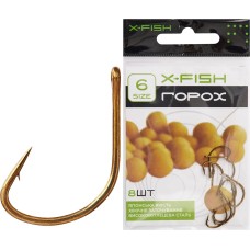 Крючок X-Fish Горох #6 (8шт/уп)