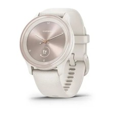 Смарт-годинник Garmin vivomove Sport кольору айворі із силіконовим ремінцем і персиково-золотистими вставками