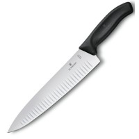 Кухонний ніж Victorinox SwissClassic Carving лезо 25см ріфл. з чорн. ручкою у подар.упак.