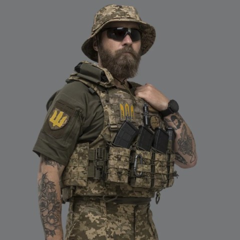 Плитоноска Ukrarmor IBV (аналог IOTV). Збільшена площа захисту S/M Піксель