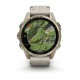 Спортивний годинник Garmin Fenix 8 Amoled 43мм Sapphire Soft Gold з піщаним шкіряним ремінцем 010-02903-40