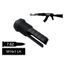 Пламегасник трищільовий AFTactical F201, 7.62мм, 14x1 Lh, АКМ | АК47