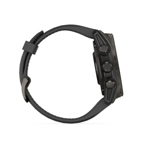 Смарт-годинник Garmin fenix 8 AMOLED (43 мм) Sapphire карбоново-сірий DLC титан чорний/гравійно-сірий