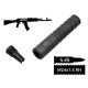 2в1 розбірний пбс+пламегас AFTactical S44F30, 5.45мм, 24x1.5 Rh, АК74 | АКС74У