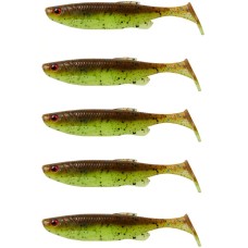 Силикон Savage Gear Fat Minnow T-Tail 130mm 20.0g Chartreuse Pumpkin (5 шт/уп)