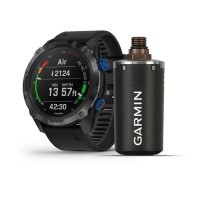 Смарт-годинник Garmin Descent Mk2i титановий сірий DLC з чорним ремінцем (в комплекті із Descent T1)