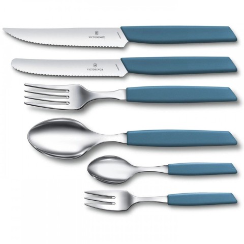 Кухонна виделка Victorinox Swiss Modern Table 20см з син. ручкою