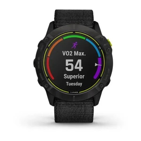 Смарт-часы Garmin Enduro серые титановые DLC с черным нейлоновым ремешком UltraFit