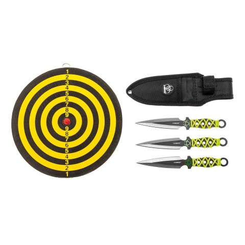 Набор из трёх метательных ножей с мишенью Perfect Point Z Hunter
