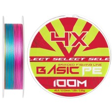 Шнур Select Basic PE Multicolor 100m #0.8/0.12mm 12lb/5.6kg