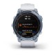 Смарт-часы Garmin fenix 7 Sapphire Solar минерально-синие титановые DLC с ремешком цвета белого камня