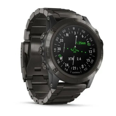 Смарт-годинник Garmin D2 Delta PX з титановим DLC-ремінцем для авіаторів