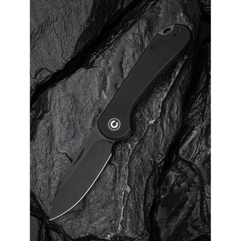 Ніж складаний кишеньковий Civivi Elementum Slip Joint, (7.5 см) 14C28N / G10 чорний