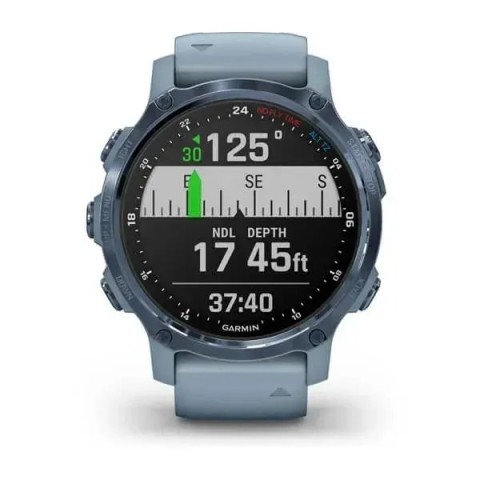 Смарт-годинник Garmin Descent Mk2S мінерально-синій з ремінцем кольору морської піни