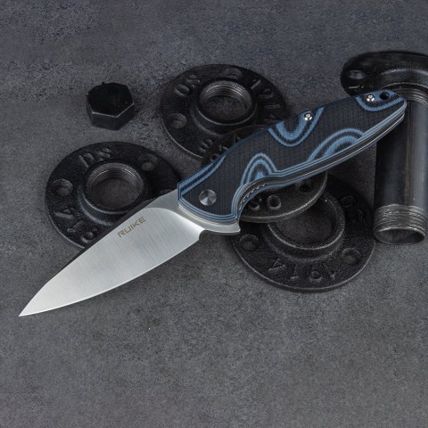 Ніж складаний туристичний Ruike Fang P105-Q, (9.2 см) 14C28N / G10 синій