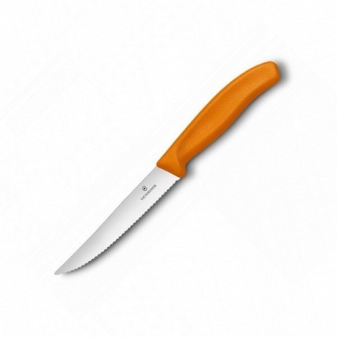 Кухонний ніж Victorinox SwissClassic Steak&Pizza лезо 12см хвил. з чорн. ручкою