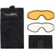 Очки защитные Wiley X Spear Dual, 3 линзы (Grey/Clear/Rust) ц:matt black