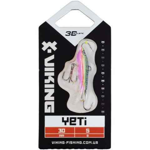 Балансир Viking Fishing Yeti Ice Jig 30mm 5.0g #22 Kingfisher Pink