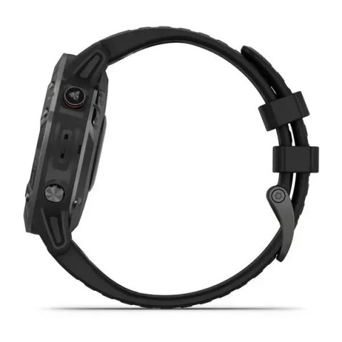 Смарт-часы Garmin fenix 6 Pro Sapphire углеродно-серые DLC с черным ремешком