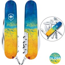 Ніж Victorinox Climber Ukraine 91мм,14функ ,Жовто-синій малюнок