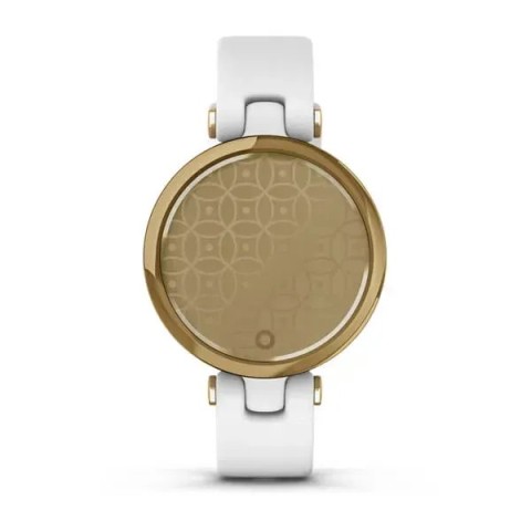 Смарт-годинник Garmin Lily Classic зі світло-золотистим безелем, білим корпусом та італійським шкіряним ремінцем