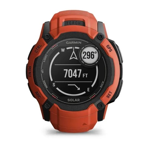 Смарт-годинник Garmin Instinct 2X Solar полум’яно-червоний