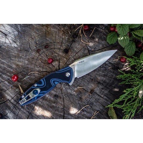 Ніж складаний туристичний Ruike Fang P105-Q, (9.2 см) 14C28N / G10 синій