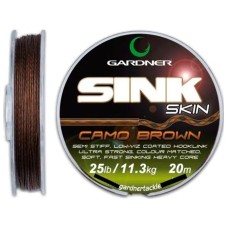 Поводковый материал Gardner Sink Skin 25lb (11.3kg) Brown
