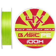 Шнур Select Basic PE Light Green 100m #1.2/0.16mm 18lb/8.3kg